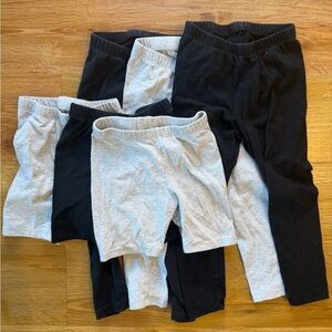 Cat & Jack Black and Gray Kids Leggings Set